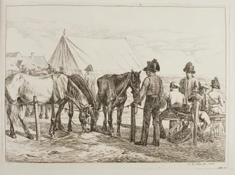 Soldiers in a Military Camp