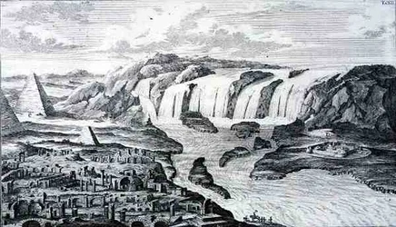 The Cataracts of the Nile and the Ruins of Thebes, Egypt, from Entwurf einer historischen Architektur