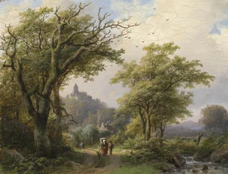Wanderer by the Stream