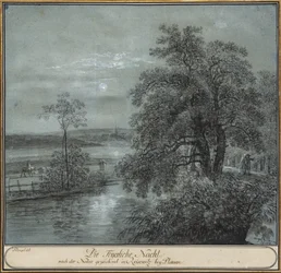 The Fiery Night Drawn from Nature in ReiseWitz near Plauen