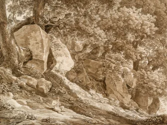 Rocky Landscape with Pan Playing His Flute (In the Park of the Villa Chigi, Ariccia)