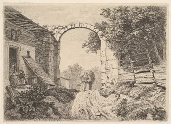 Girl with a Load of Hay, Outside Thorbogen