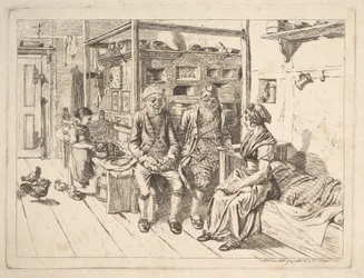 The Jewish Family Sitting Around the Stove