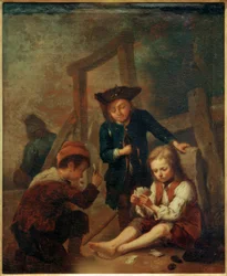 Boys Playing Cards