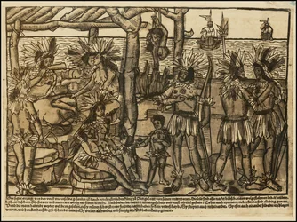 1500s Illustration of Native Americans by Johann Froschauer