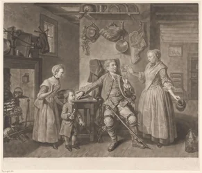 Portrait of the Actor David Garrick in the Role of a Returned Farmer