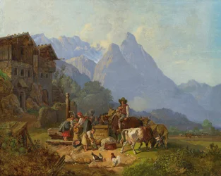 Mountain Village with Fountain, c. 1845