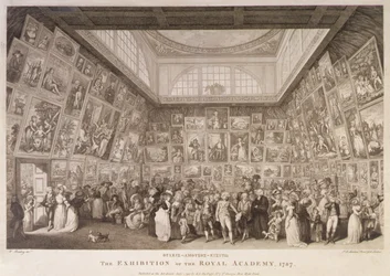 Interior View of Somerset House Showing an Exhibition of the Royal Academy of Arts in 1787