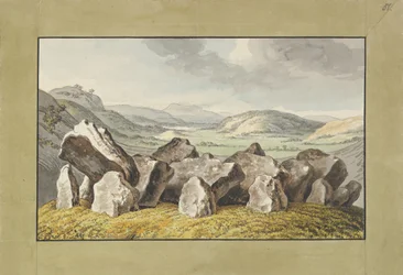 A Prehistoric Stone Circle on a Mound, an Extensive Landscape Beyond, mid-18th-early 19th cent.
