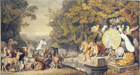 The Court of the Animals, Illustration of Canto IV of Goethe
