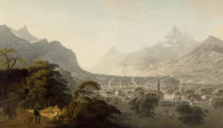 The Village of Bex, the Dent de Morcles and the Dents du Midi