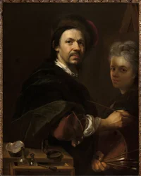 Self-Portrait with Wife