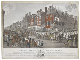 Procession of Victuallers of Philadelphia, on the 15th of March 1821