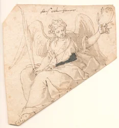 Angel with Palm Leaf and Laurel Wreath