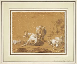 Landscape with Cows and Goats