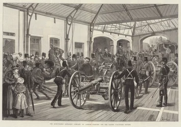 The Honourable Artillery Company of London starting for the Easter Volunteer Review