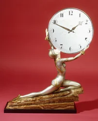 Kneeling Girl with a Clock