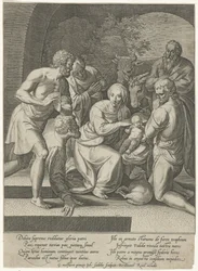 Adoration of the Shepherds in a Niche