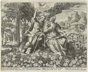 Christ and His Bride in a Vineyard (Song of Solomon)