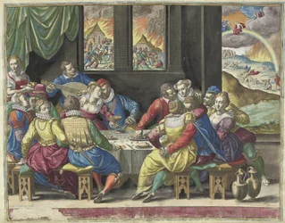 Humanity Waiting for the Last Judgment (title on object: Ita erit et adventus filii hominis)