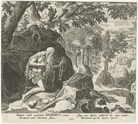 Onuphrius the Great as a Hermit (Male Hermits) (Solitudo Sive Vitae Patrum Eremicolarum)