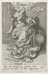 Wisdom (Sapientia) Overcomes Human Bewilderment (Caligo Humana) (The Virtues Overcome the Vices)