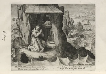 Gudwaldus, Plate 9 of 25 from the series Trophaeum Vitae Solitariae (Male Hermits)