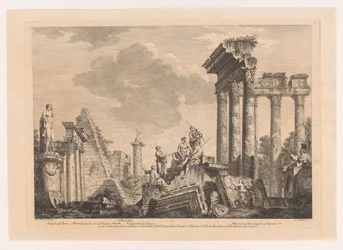 Five Men Reasoning by Ancient Ruins