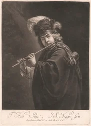 Boy Playing a Flute