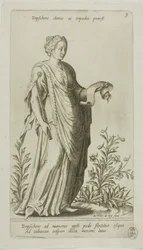 Terpsichore, Muse of Dance, plate 9 from Parnassus Biceps