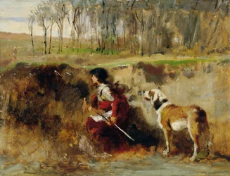 Study of a Knight with a Dog