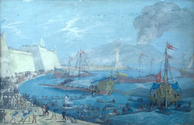 View of the Port of Naples