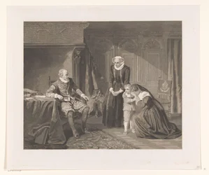 The Mother, Wife, and Son of Reinier van Oldenbarnevelt Plead for Mercy from Maurits, 1623