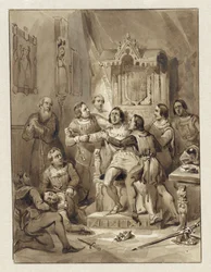 Count William V Goes Insane and Murders Gerrit van Wateringen, 1357