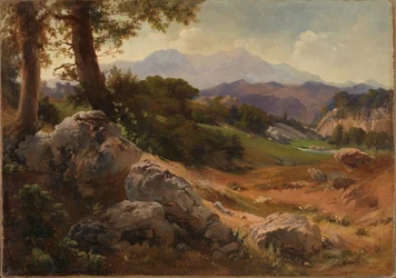 Mountain Landscape with Goats