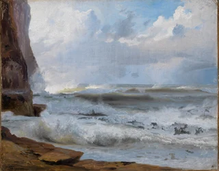 Sea Study at Etretat (with Rocky Coast on the Left)