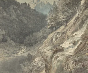Mountainous Landscape with a River, 1807-63