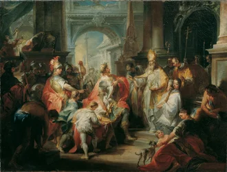 Saint Ambrose Denies Emperor Theodosius Entry into the Milan Cathedral