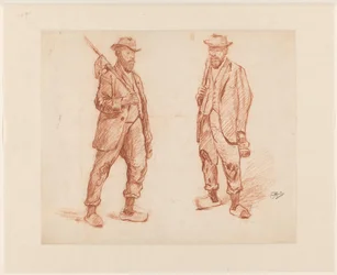 Two Studies of a Walking Man