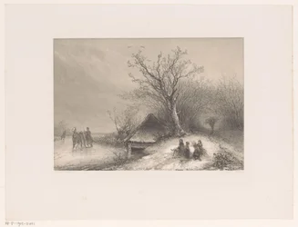 Winter Scene with Sleigh on the Ice