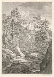 Ravine with Trees and a Stream