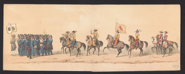 Historical Parade by Students of the Groningen University, 1850 (plate 1)