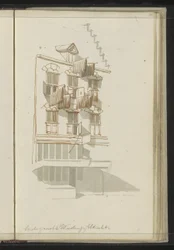 Facade of a Building on the Oudegracht in Utrecht