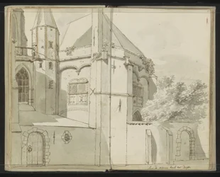 Side View of the New Church in Delft