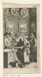 Caricature for Simon de Vries, Seven Devils Ruling and Serving the Modern Maids, Amsterdam, 1682