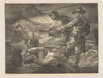 Workers Pulling a Rope