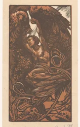 Winged Woman with Skulls