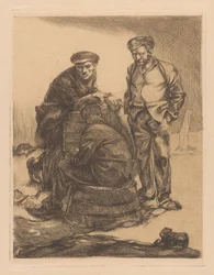 Three Workers with Caps