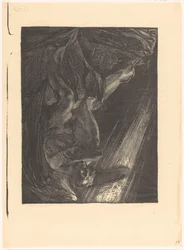 Fallen Angel Sitting on a Rock