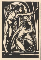Standing Man and Kneeling Woman